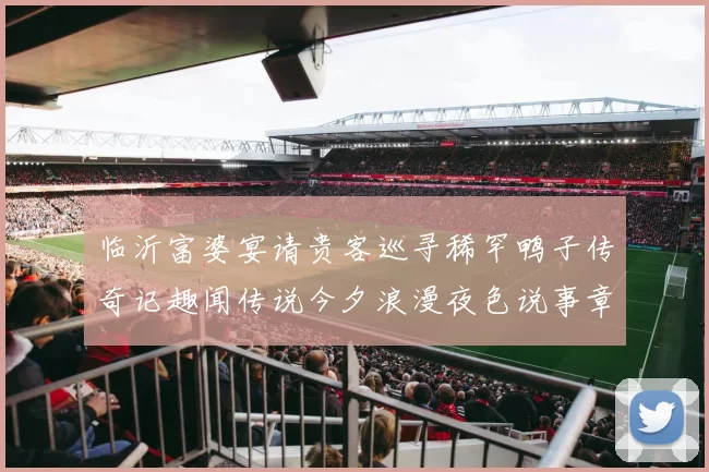 临沂富婆宴请贵客巡寻稀罕鸭子传奇记趣闻传说今夕浪漫夜色说事章