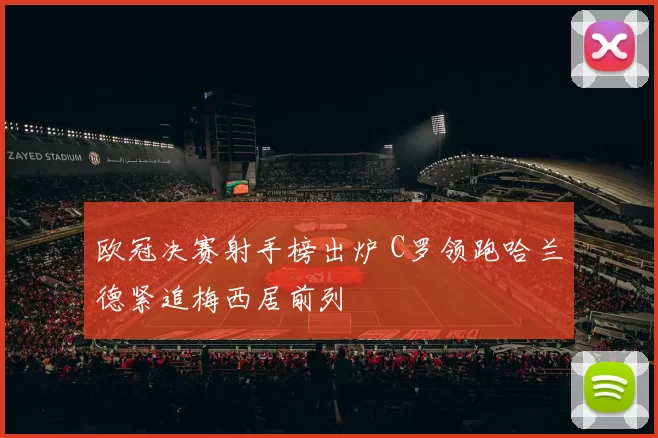 欧冠决赛射手榜出炉 C罗领跑哈兰德紧追梅西居前列