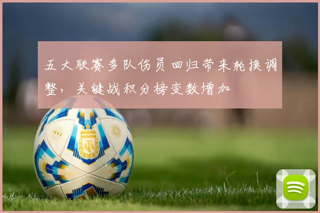 五大联赛多队伤员回归带来轮换调整,关键战积分榜变数增加